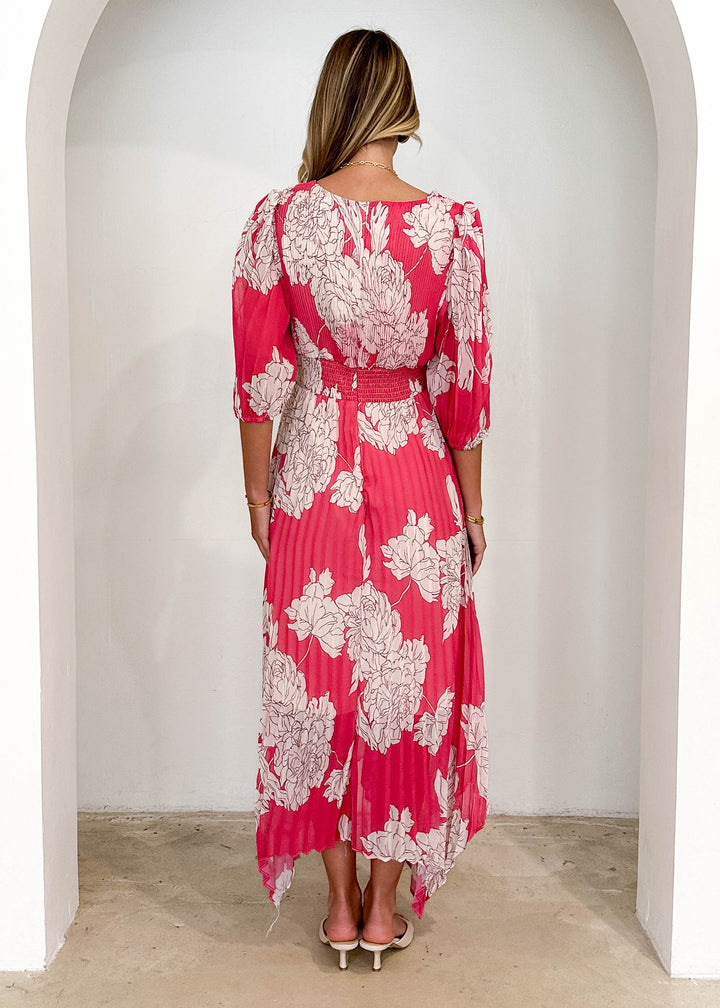 Sandy™ | Midi Dress - Pink Floral