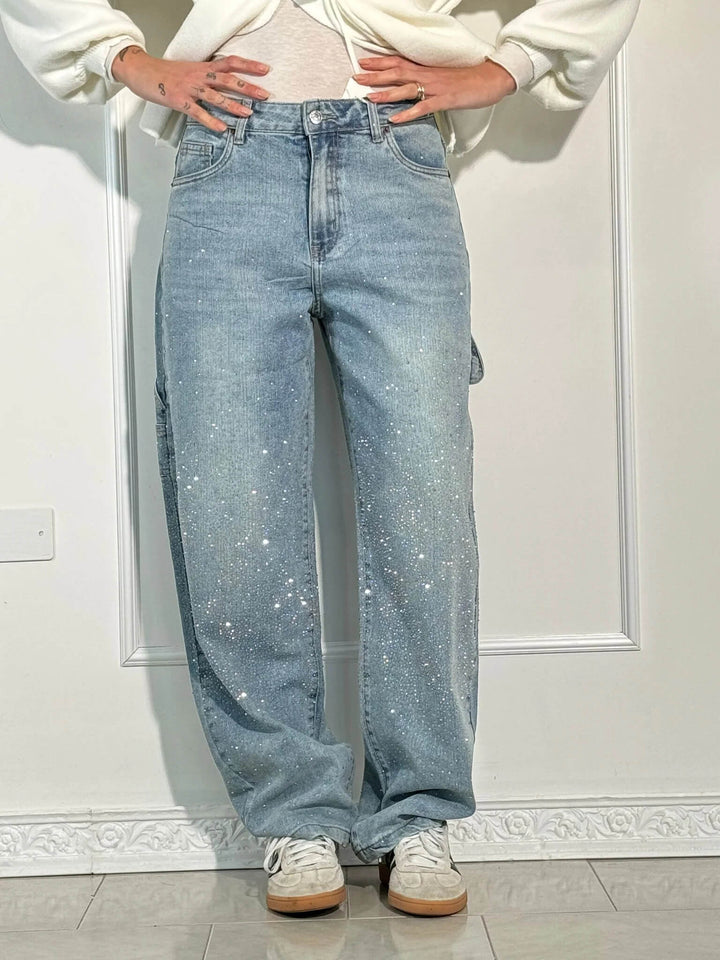 Kelly™ - Balloon Carpenter Shine Denim Jeans