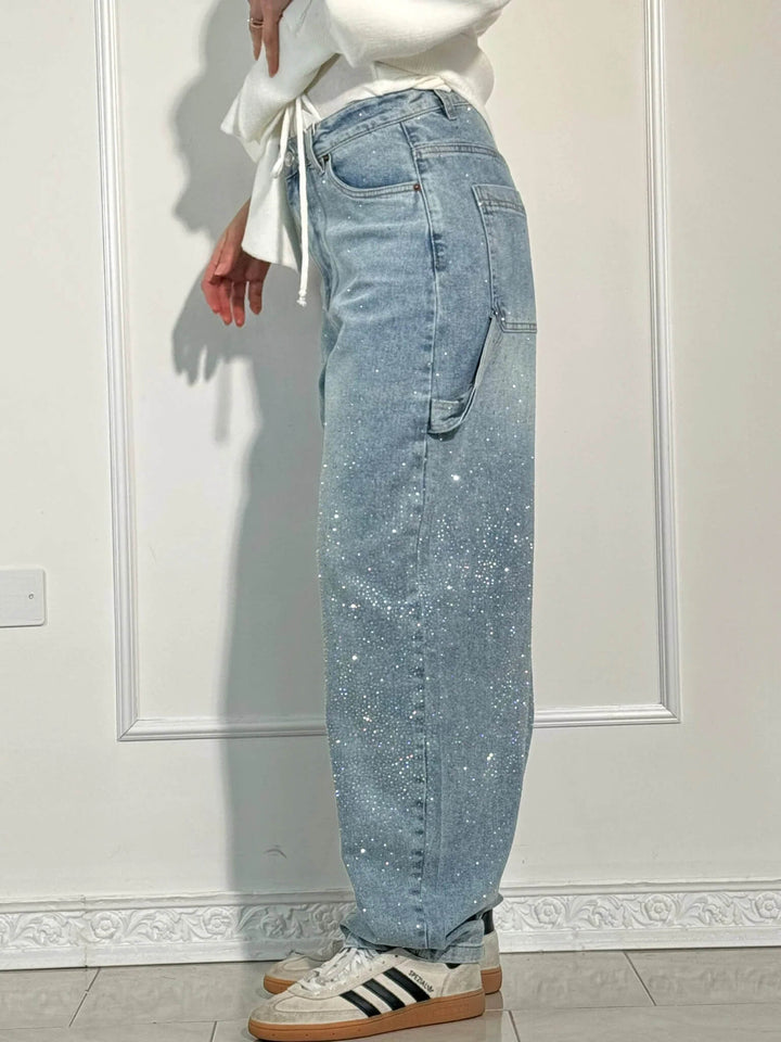 Kelly™ - Balloon Carpenter Shine Denim Jeans