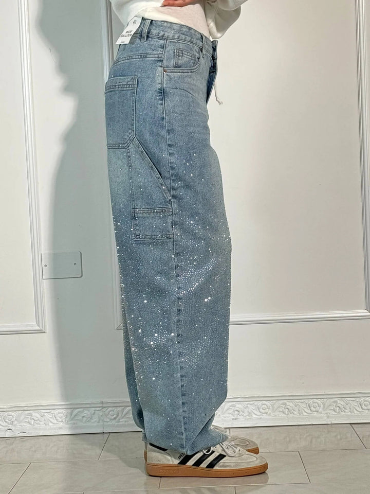 Kelly™ - Balloon Carpenter Shine Denim Jeans