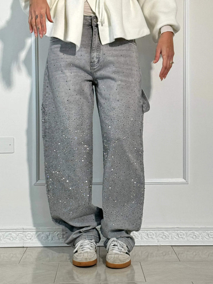 Kelly™ - Balloon Carpenter Shine Denim Jeans