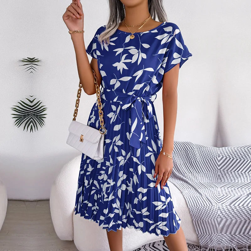 Amabel™ | Chic Floral A-Line Dress for Women