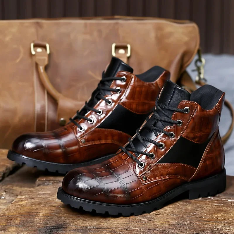Rendell™ l- Exclusive crocodile leather boots