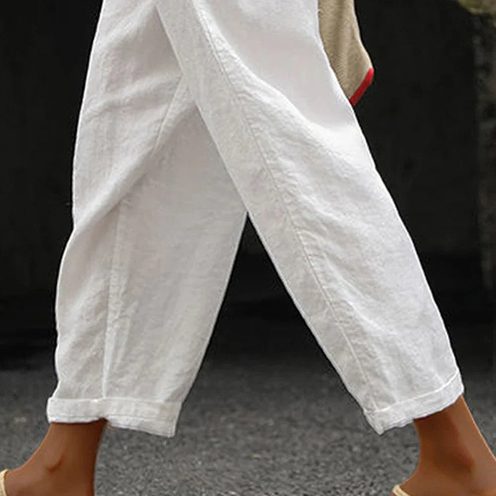 Jessica | Women's Cotton-Linen Drawstring Trousers