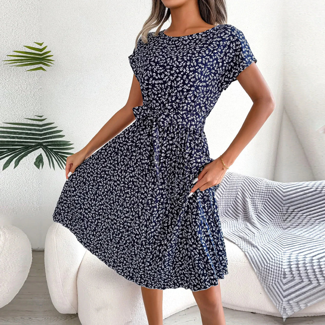 Amabel™ | Chic Floral A-Line Dress for Women
