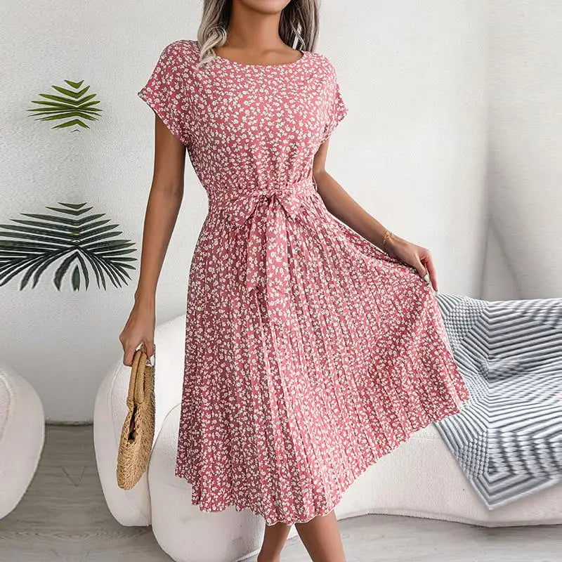 Amabel™ | Chic Floral A-Line Dress for Women