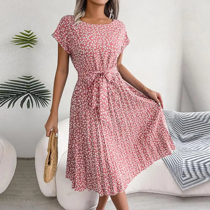 Amabel™ | Chic Floral A-Line Dress for Women