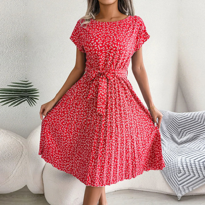 Amabel™ | Chic Floral A-Line Dress for Women