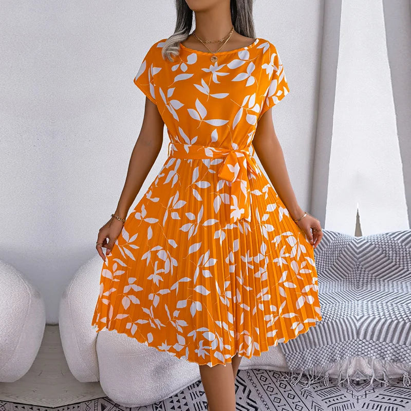 Amabel™ | Chic Floral A-Line Dress for Women