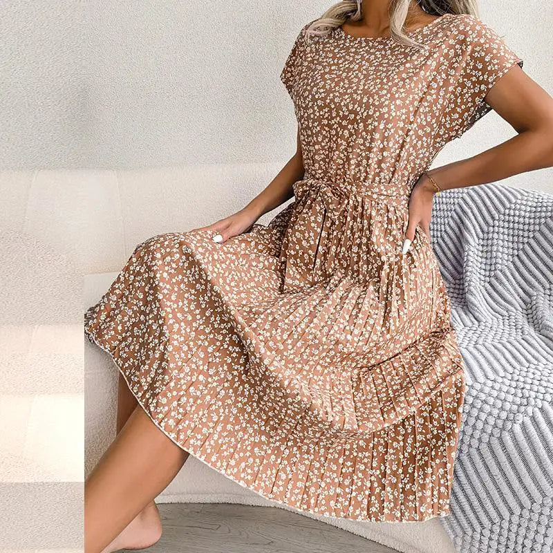 Amabel™ | Chic Floral A-Line Dress for Women