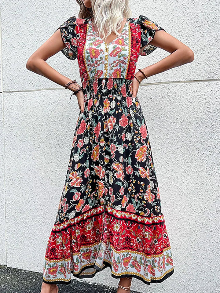 Nora™ | Boho Floral Midi Dress