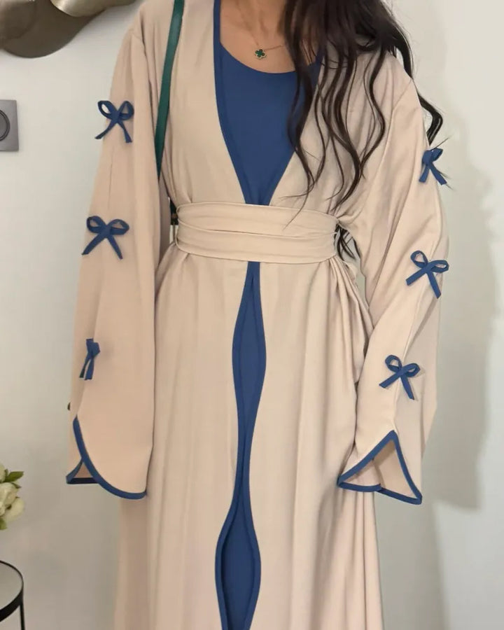 Lyra™ | Elegant Bow Cardigan & Dress Two-Piece Set