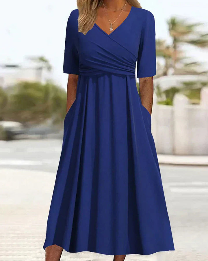Anna™l -Short Sleeve Wrap Dress