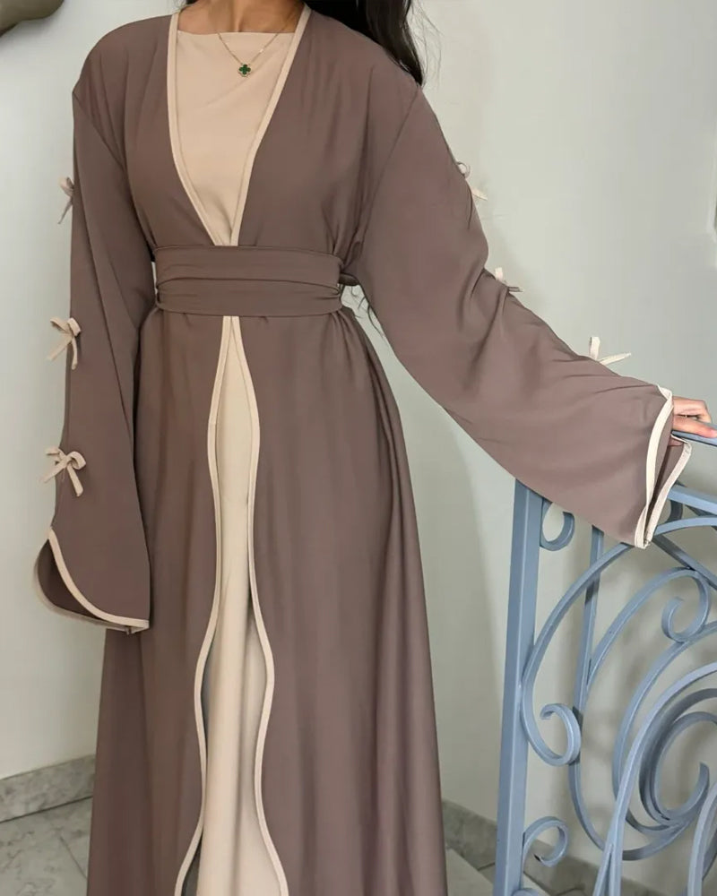 Lyra™ | Elegant Bow Cardigan & Dress Two-Piece Set