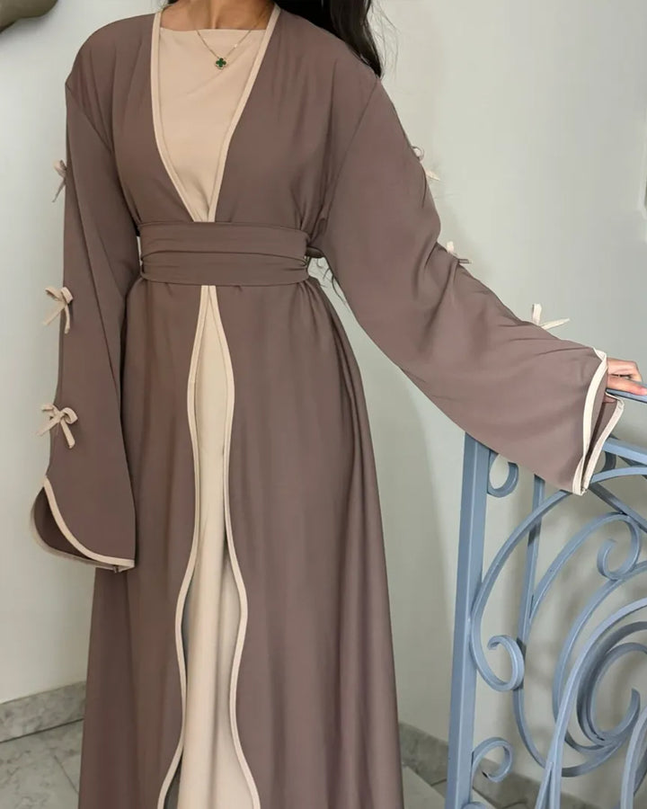 Lyra™ | Elegant Bow Cardigan & Dress Two-Piece Set