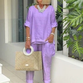 Carita™ | Asymmetrical Two-Piece Trouser Set