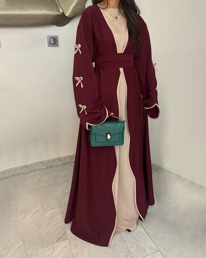 Lyra™ | Elegant Bow Cardigan & Dress Two-Piece Set