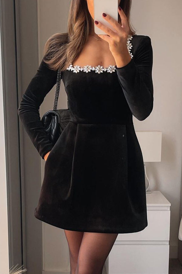 Barbara™ | Velvet Mini Dress