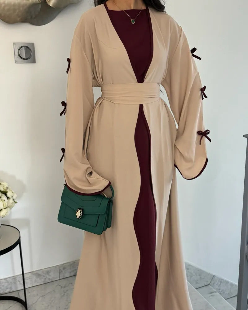 Lyra™ | Elegant Bow Cardigan & Dress Two-Piece Set