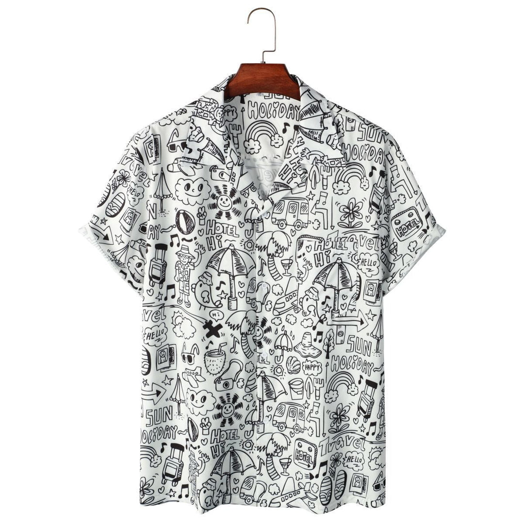 Alberto™ | Seaside Escape Short Sleeve Hawaiian Shirt
