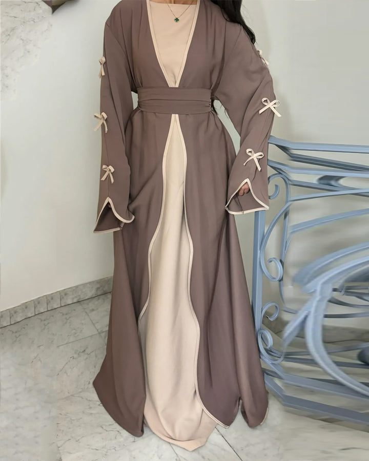 Lyra™ | Elegant Bow Cardigan & Dress Two-Piece Set