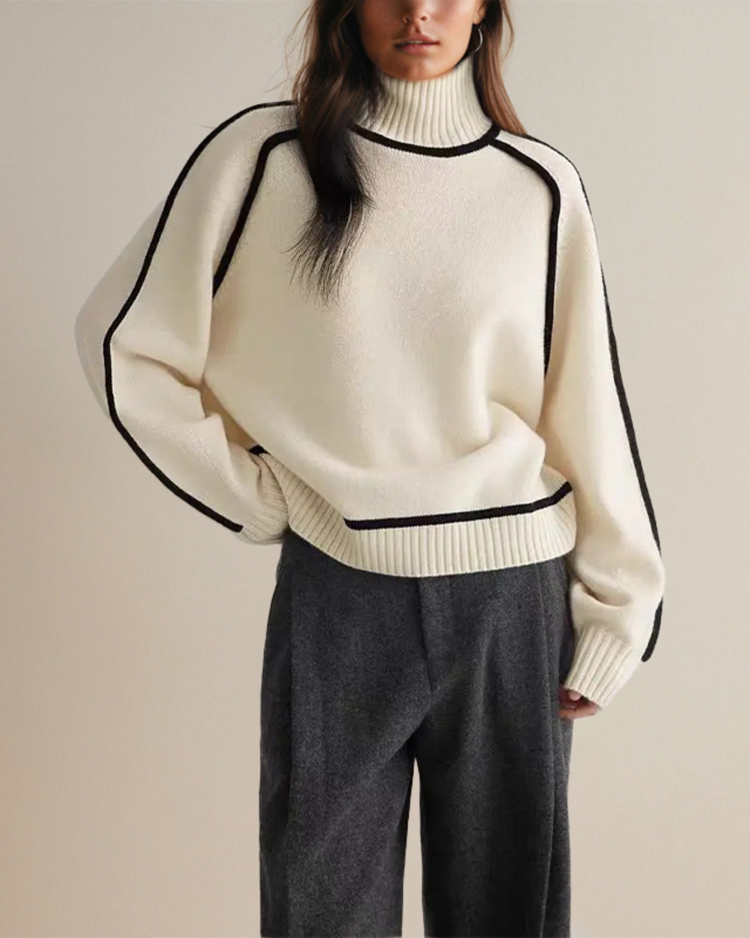 Claire™| - Elegant turtleneck sweater