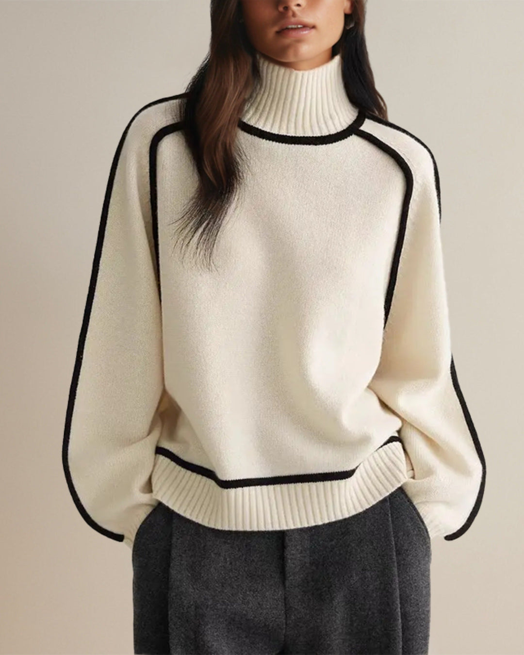 Claire™| - Elegant turtleneck sweater