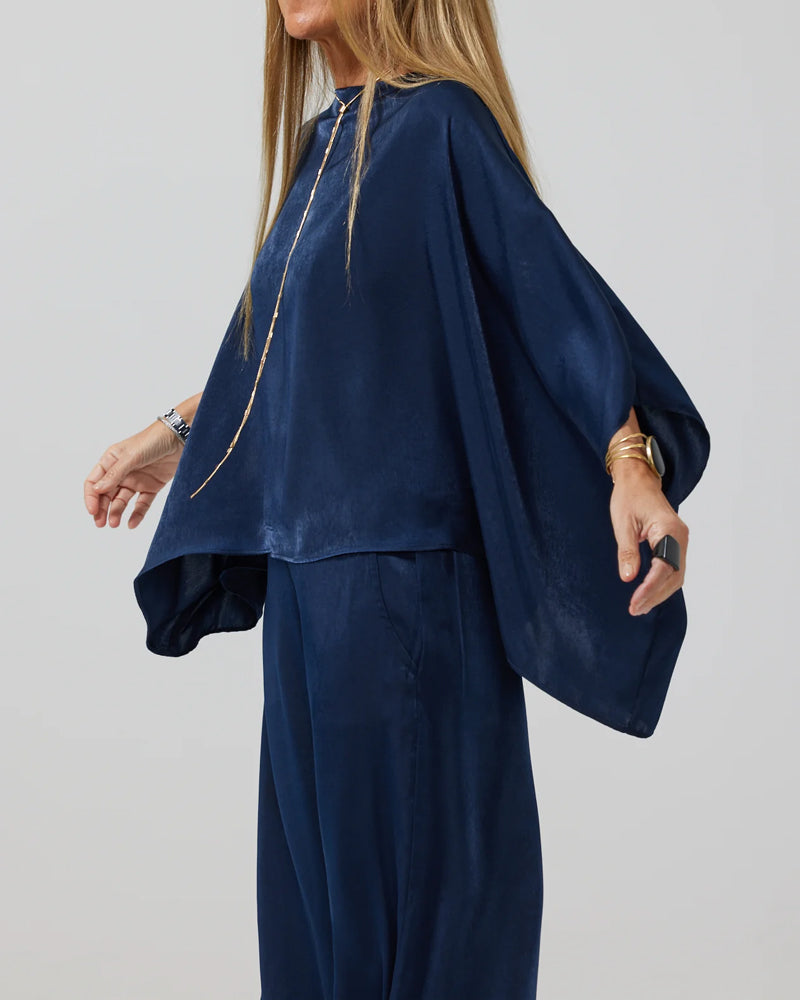 Carly™ | Fashionable Satin Top & Pants Cardigan Four-Piece Set