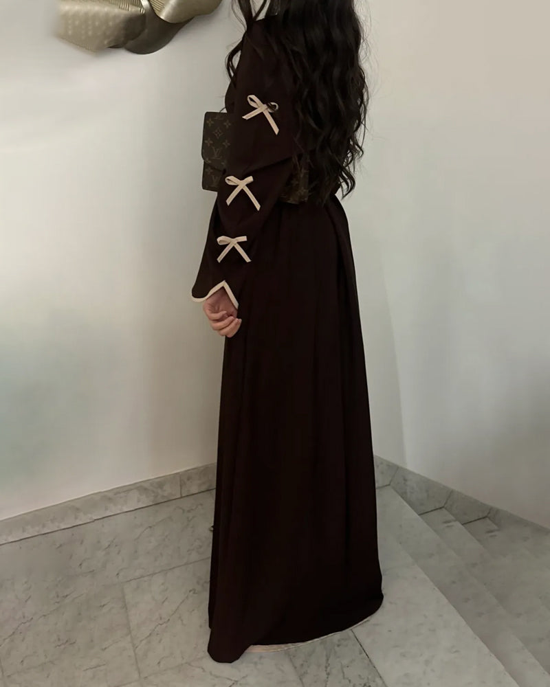 Lyra™ | Elegant Bow Cardigan & Dress Two-Piece Set