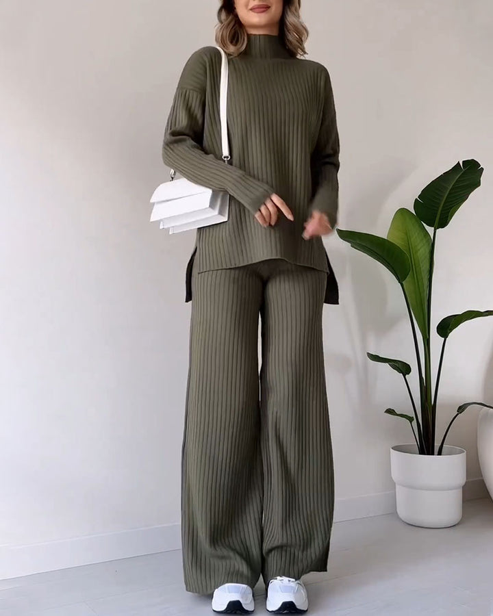 Dalia™ | Chic slit casual two-piece set