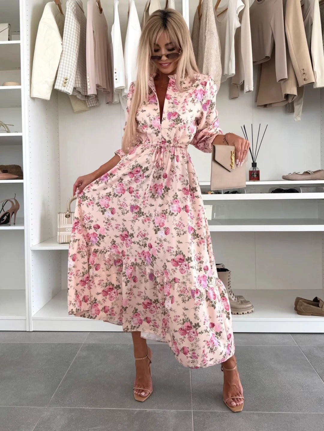 Matilda | V-neck Printed Dress