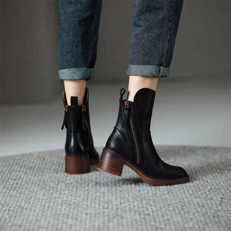 Grace™ | Leather Ankle Boots