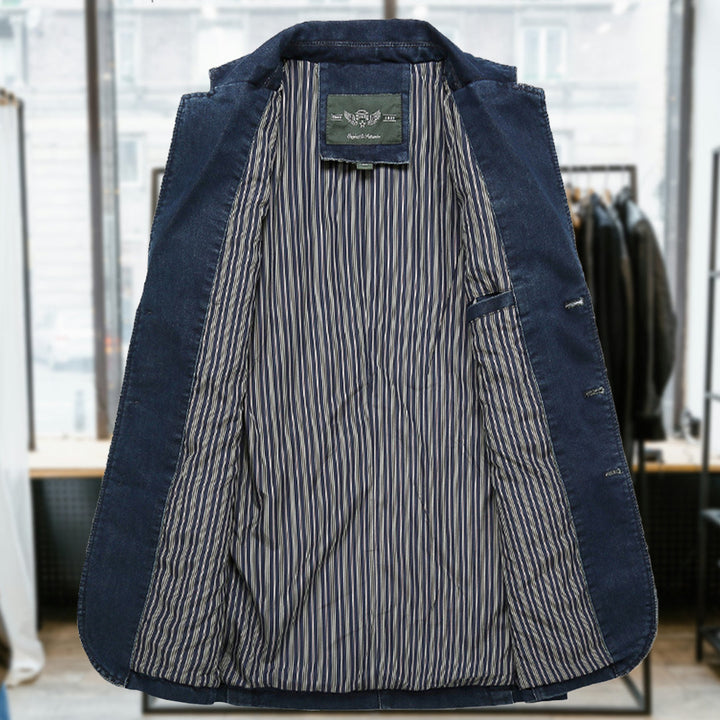 BIAGIO™ | Men's 3-Button Denim Blazer