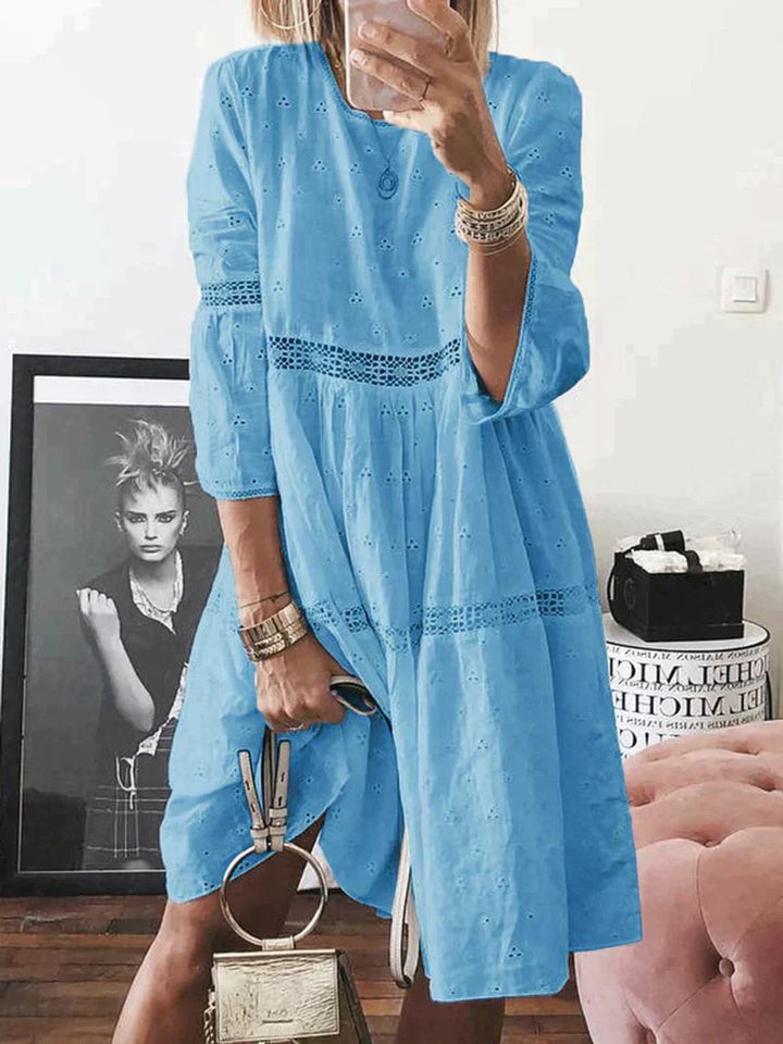 Elena™l Embroidered Dress with Tummy Coverage