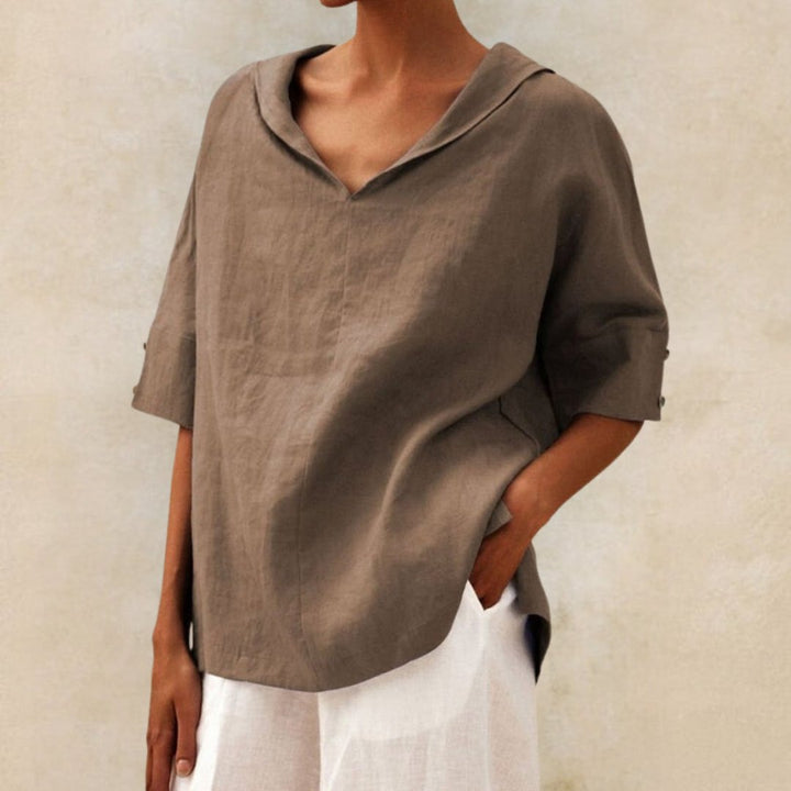 Adelaide™ | Women's Casual Linen V-Neck Shirt