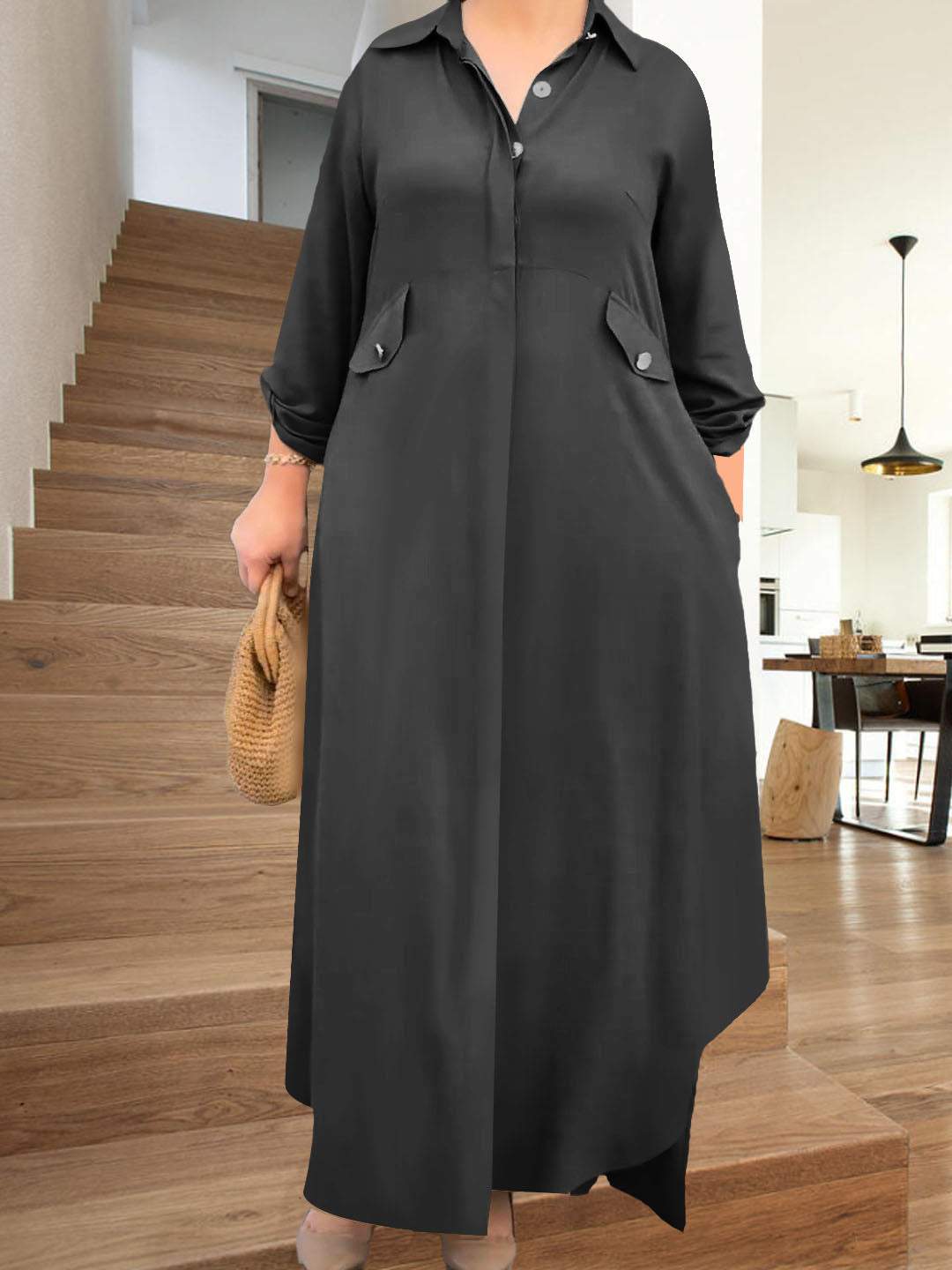 Milla™ - Casual Long Dress with Pants Set