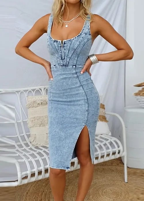 Jessy™ | Elegant Denim Dress